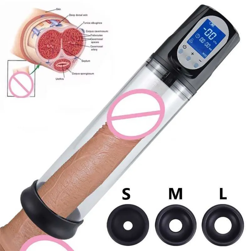 Electric Penis Pump Sex Toys for Men Male Masturbator Penis