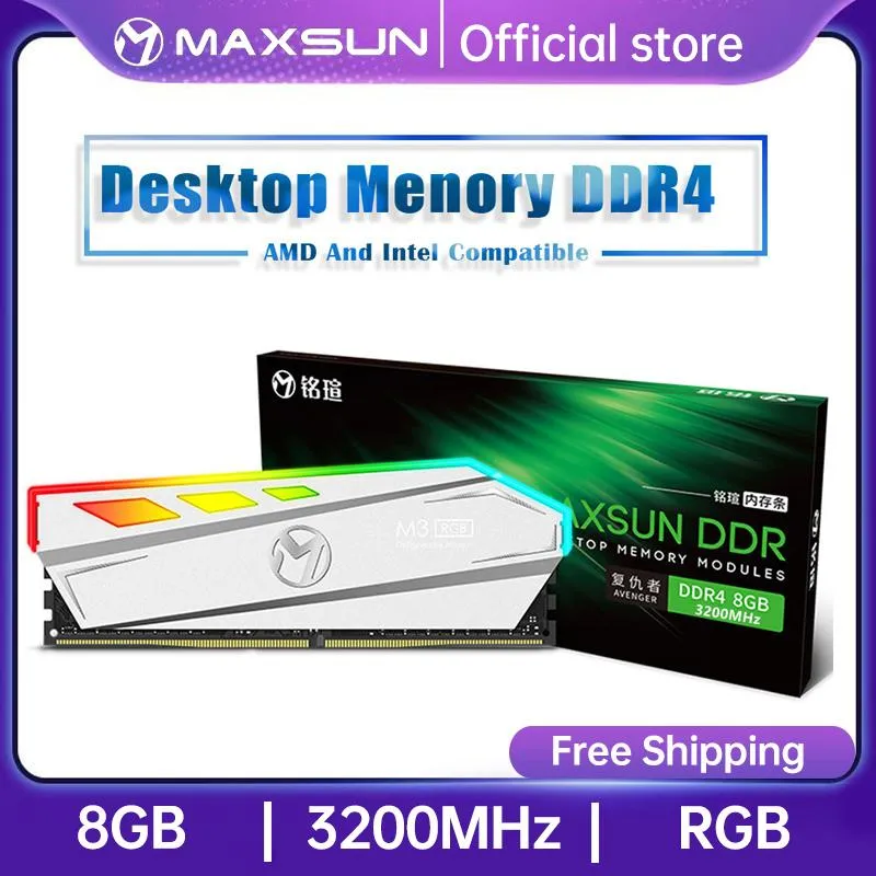 Pumps Maxsun Rgb Lighting Ram Ddr4 8gb 3200mhz Interface 288pin Memory Voltage 1.2v Lifetime Warranty Memoria Ram 16gb Original Rams