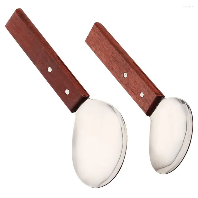 Ensembles de vaisselle 2 pièces Cuillères à cuillère à riz servant une cuillère à pagaie en acier inoxydable pour la cuisine de restaurant