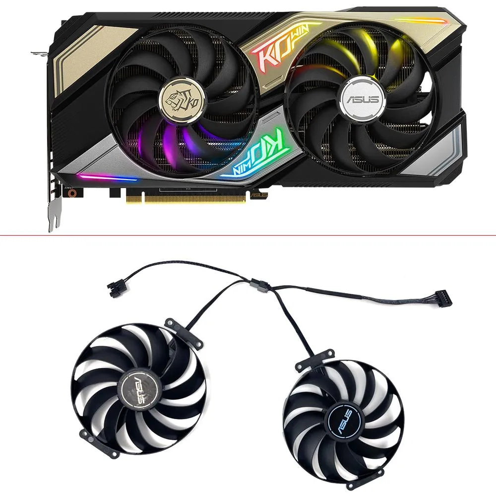 Cooling fai -da -te 95mm Cf1010U12S FDC10U12S9C 7pin RTX3060Ti 3070 Fan GPU per Asus Ko GeForce RTX 3060 TI 3070 OC Edition 8GB GDDR6 GUP Fan