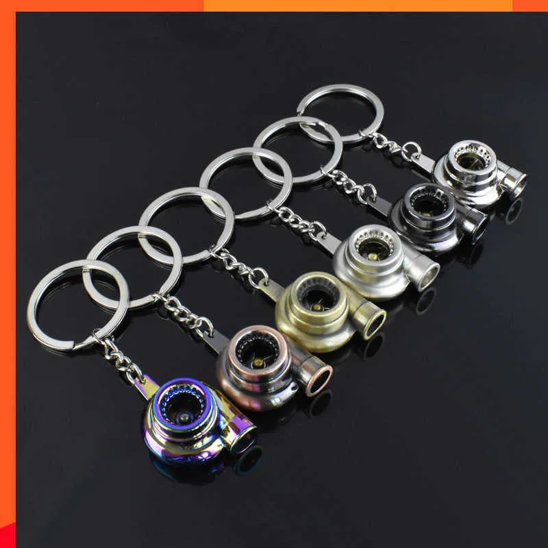 Turbocharger Keychain Mini Turbos Spinning Turbine From
