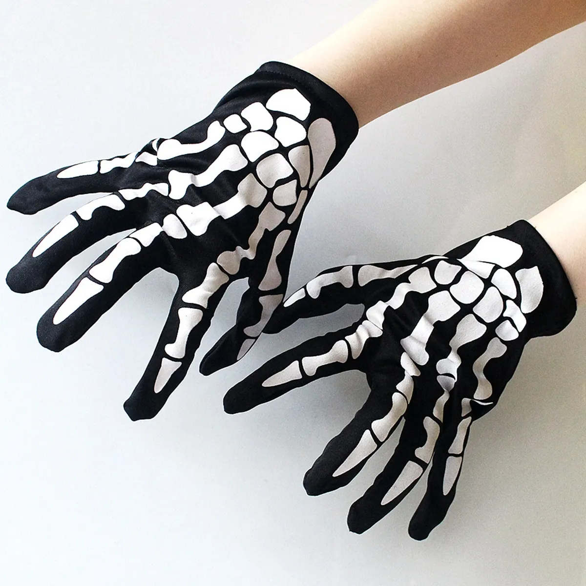 Short Skeleton Gloves Halloween Ghost Claw Cosplay Party Costume Accessories For Women Men