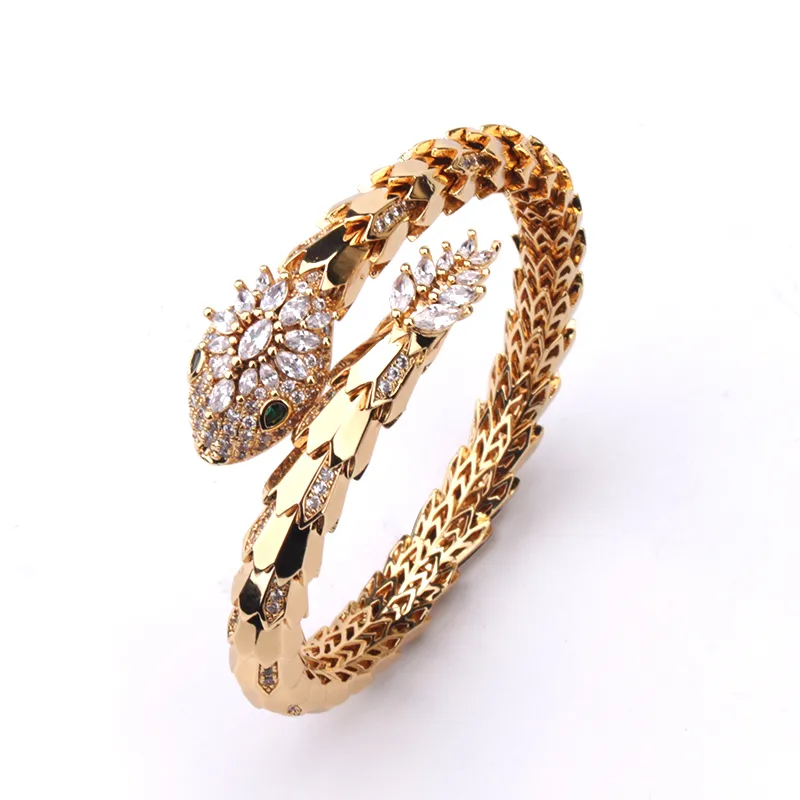 zielone kolorowe 18 -karatowe złote bransoletki węża węża dla kobiet mężczyzn Charm Bransoletka Infinity Diamond Tennis Bransoleta Luksusowa projektant biżuterii Prezenty ślubne Para dziewcząt