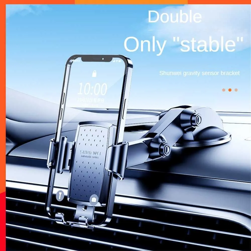 New Suction Type Mobile Phone Stand Foldable Mobile Phone Holder Practical Gps Navigation Holder Car Supplies Gravity Durable