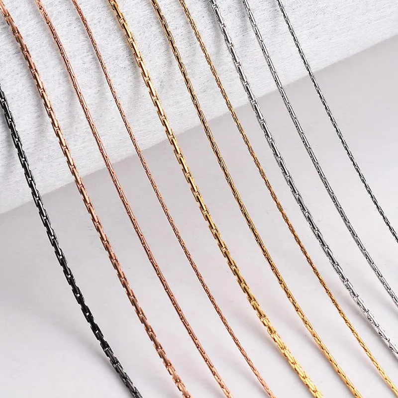 Choker Chokers Pièce Largeur 0.6mm/0.8mm/1mm/1.2mm Minuscule Chaîne Collier Femmes En Acier Inoxydable Pour Pendentif En Gros JewelryChokers