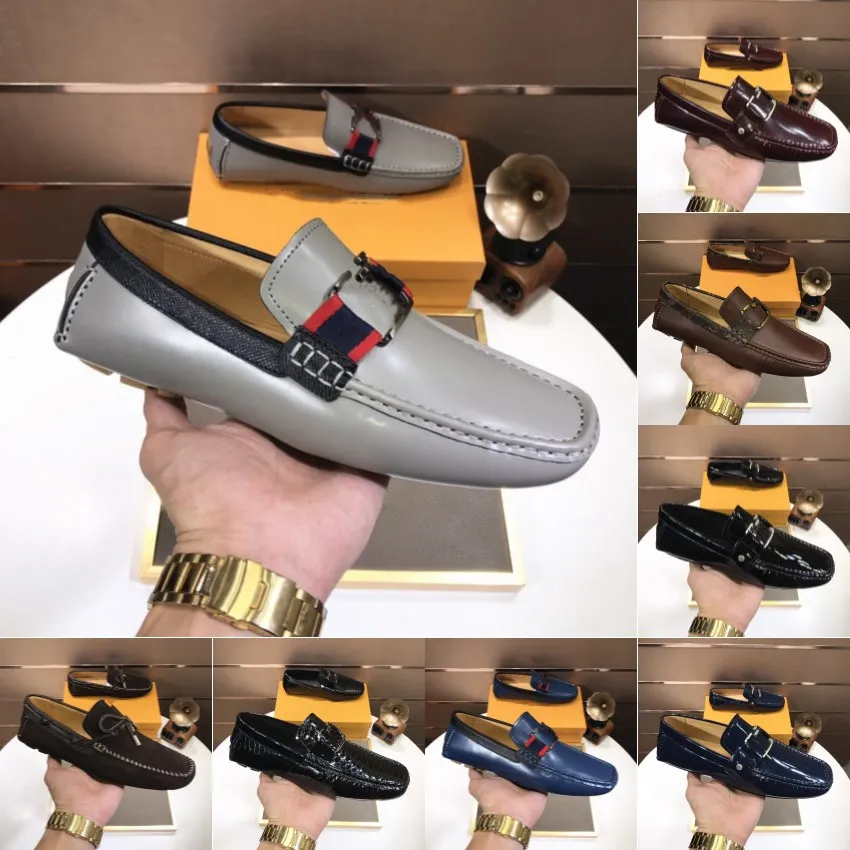 10modell äkta läder män designer loafers skor lyxiga ko läder casual skor för män mjuka vårmockasiner plus storlek 38-46 tenis masculinos