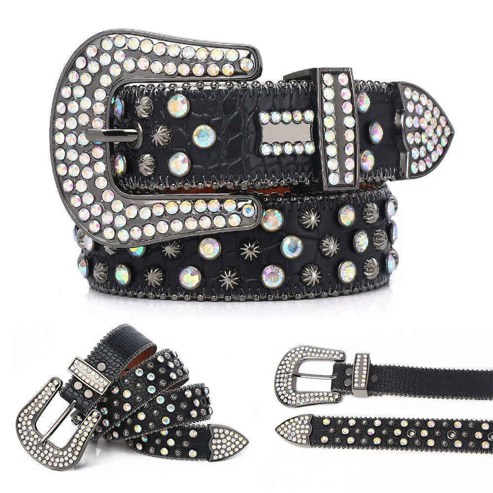 BB Simon Belt Damen Strass Designer Beltschnalle Leder zum Verkauf CEINDE