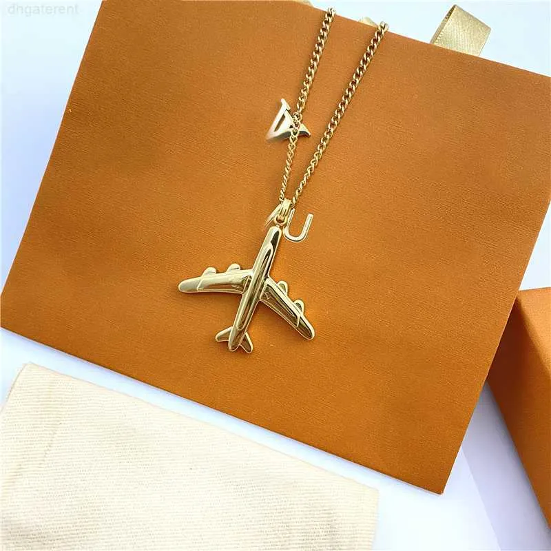 Necklaces Designer Airplane Alphabet 925 Silver Pendant Necklace Short Version of Luxury Jewellery for Women