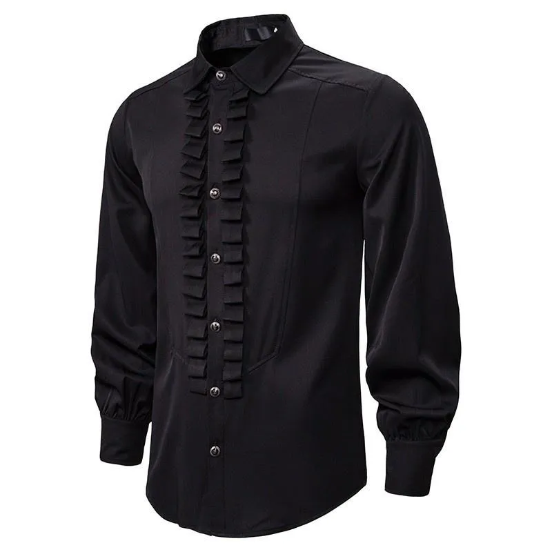 Camisas Informales Para Hombre Camisas G ticas Negras Para Hombre