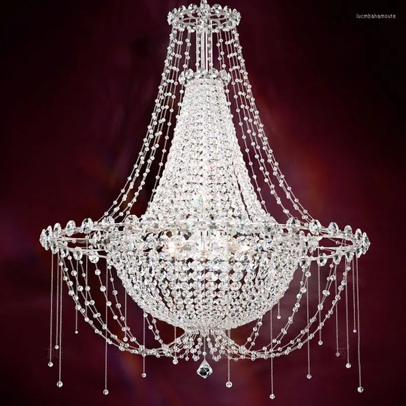 Chandelins Luxo europeu Luzes egípcios Crystal Lights Frete Italian Design Candelier Villa Dining Room Home Iluminação Interior