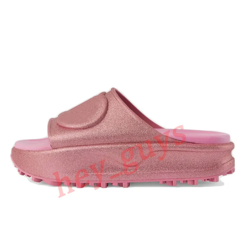 Womens Designer Floral Slides Luxury Leather Sandals With Rubber