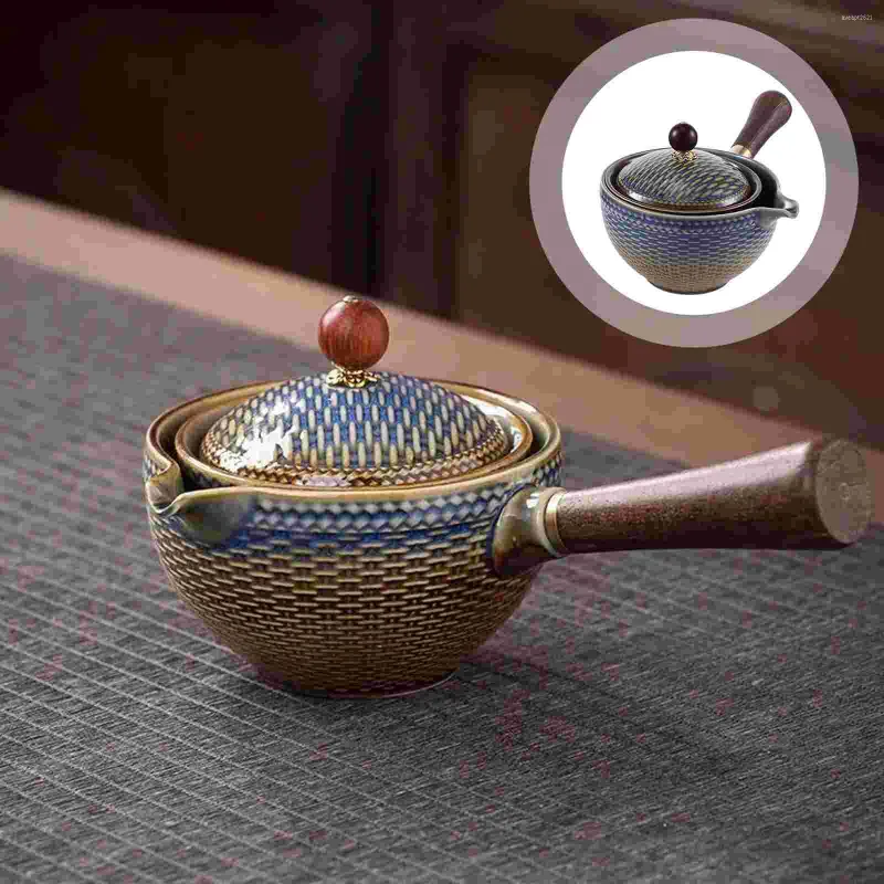 Dinnerware Sets Ceramic Side Handle Jug Tea Kettle Home Household Pot Handheld Teapot Traditional Heat-resistant Office Design