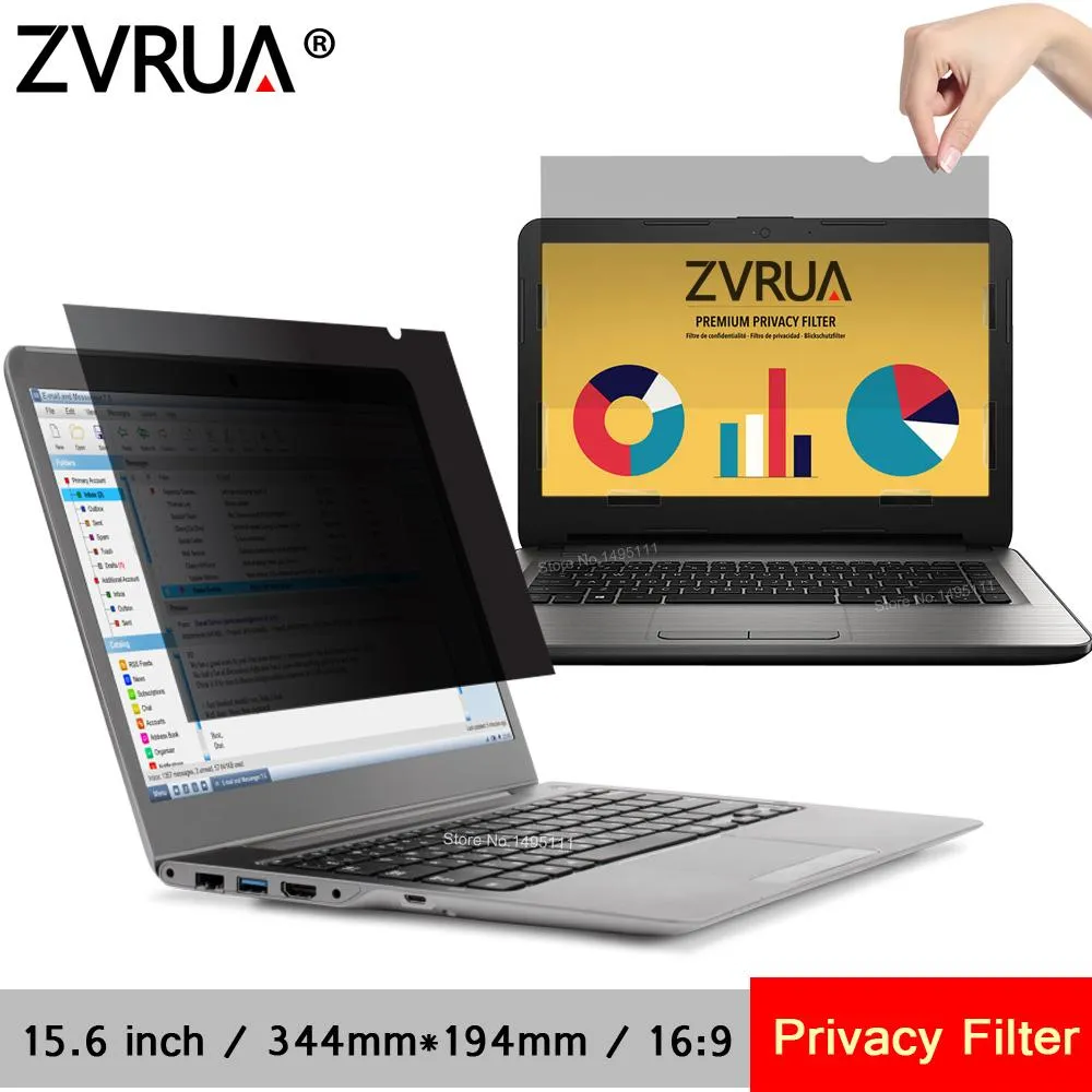 Filtros de 15.6 pulgadas 344 mm*Filtro de privacidad de 194 mm para 16 9 COMPUTADOR DE LA PAPTOP COMPUTADOR ANTIGLARE PARA PROTECTOR PROTECTOR PARTE