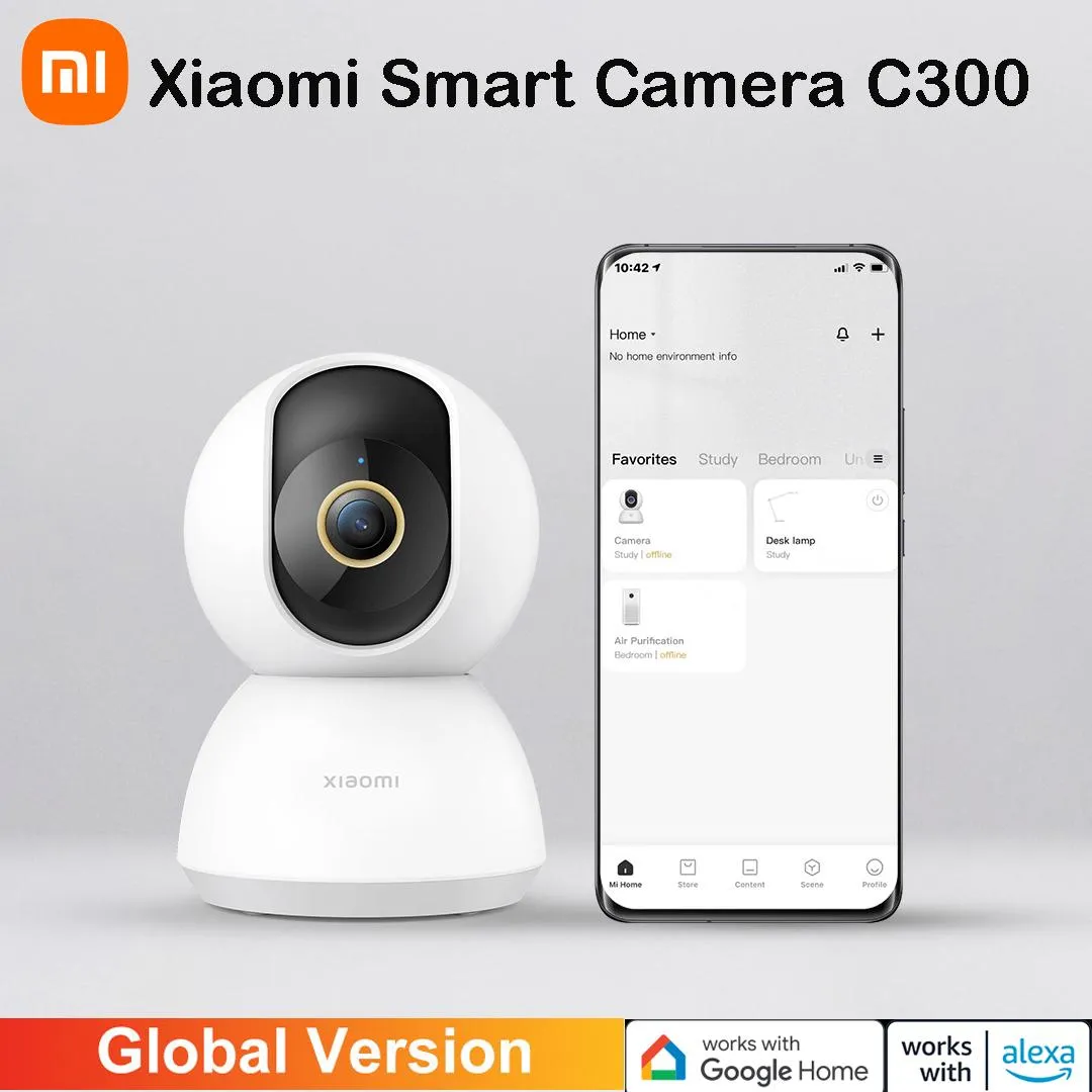 Kamery internetowe Xiaomi Mi Smart Camera C300 Globalna wersja Baby Monitor 2K 1296P Ultraclear IP Panoramiczna kamera HD Nocna kamera internetowa