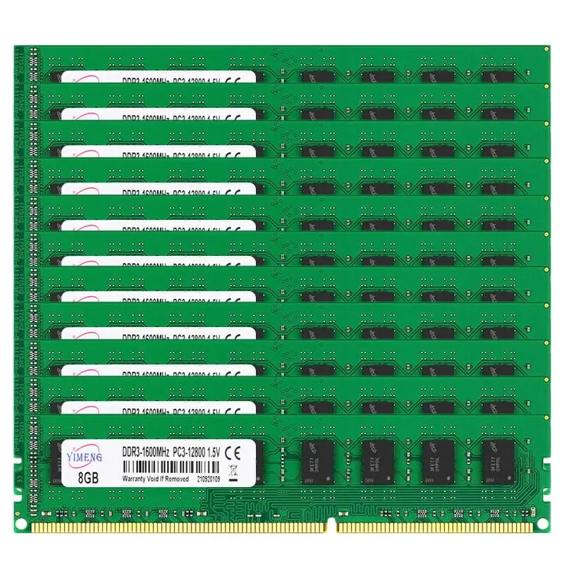 Säkringar DDR3 10 -stycken 8GB 4GB PC3 1066 1333 1600 1866 MHz Desktop Memory 12800 10600 2G 4G 8G PC RAM Memoria DDR3 Dator Desktop