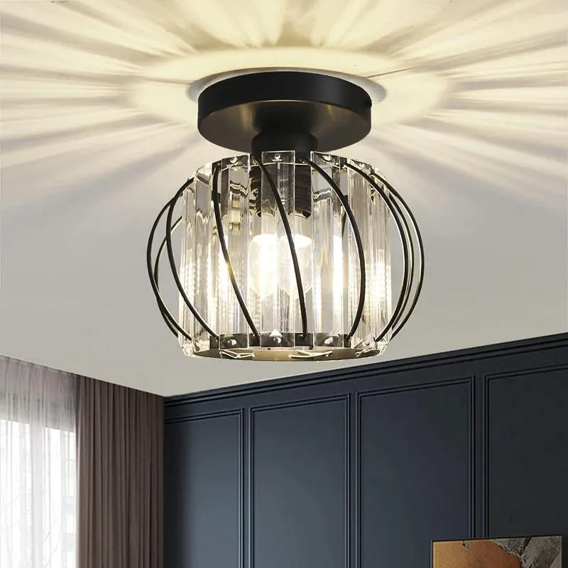 Ceiling Lights Modern Crystal Light Fixture Industrial Lighting LED Chandelier Fitting For Kitchen Hallway Dining Living Room