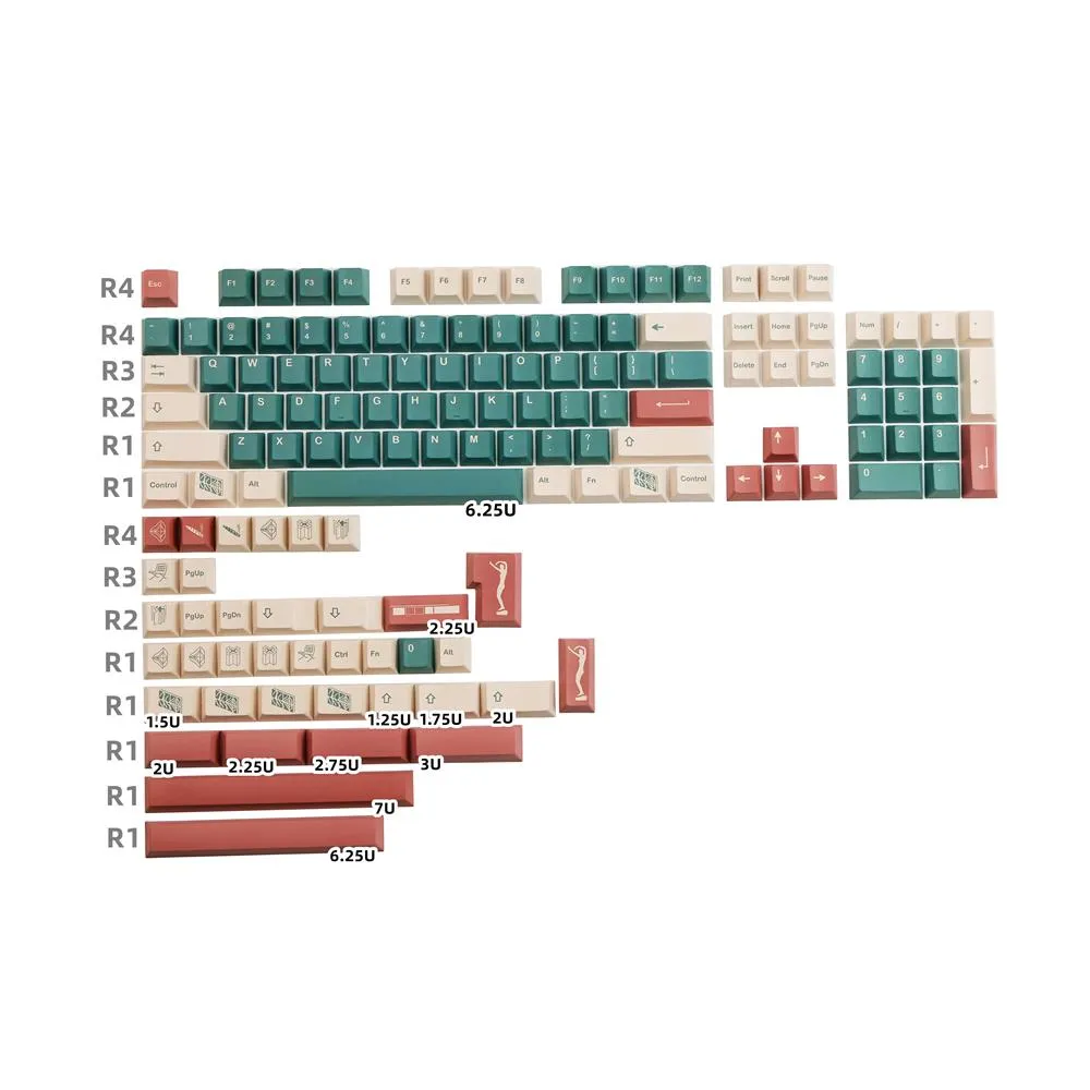 アクセサリーGMK Marmoreal Keyboard Keycap 140キー染料昇華チェリープロファイル
