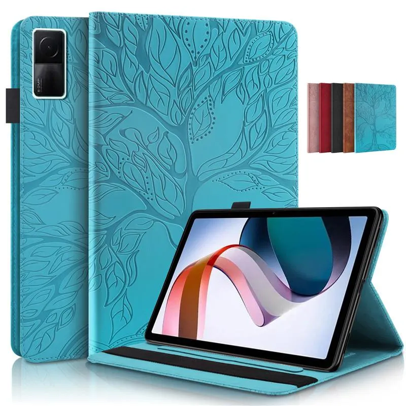 Case 3D Tree präglad för Xiaomi Redmi Pad Redmipad Tablet Funna 10.61 Flip Stand Soft TPU -täckning för Funda Redmi Pad 2022 Case Tablet