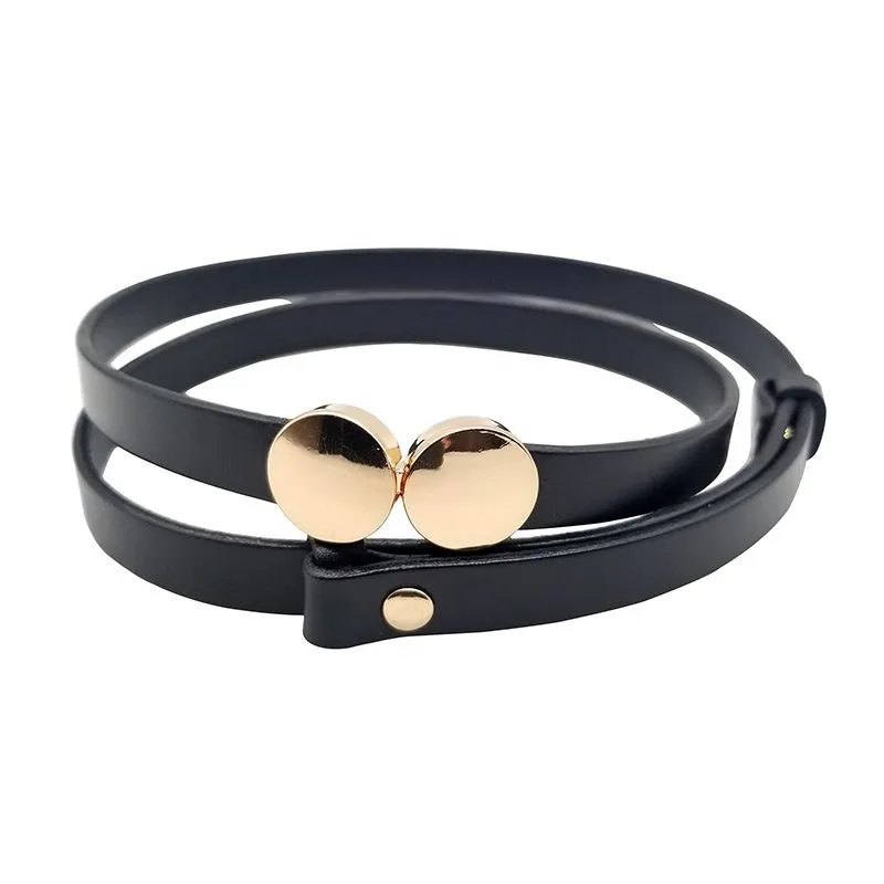 Belts Women's 1.5cm Wide And Thin Vegetable Tanned Leather High-quality Genuine Designer Belt