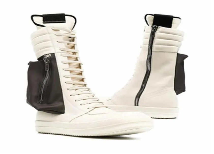 Flat Sole Men Genuine Leather Lace Up Calf Boots 2021 Spring Motorcycle