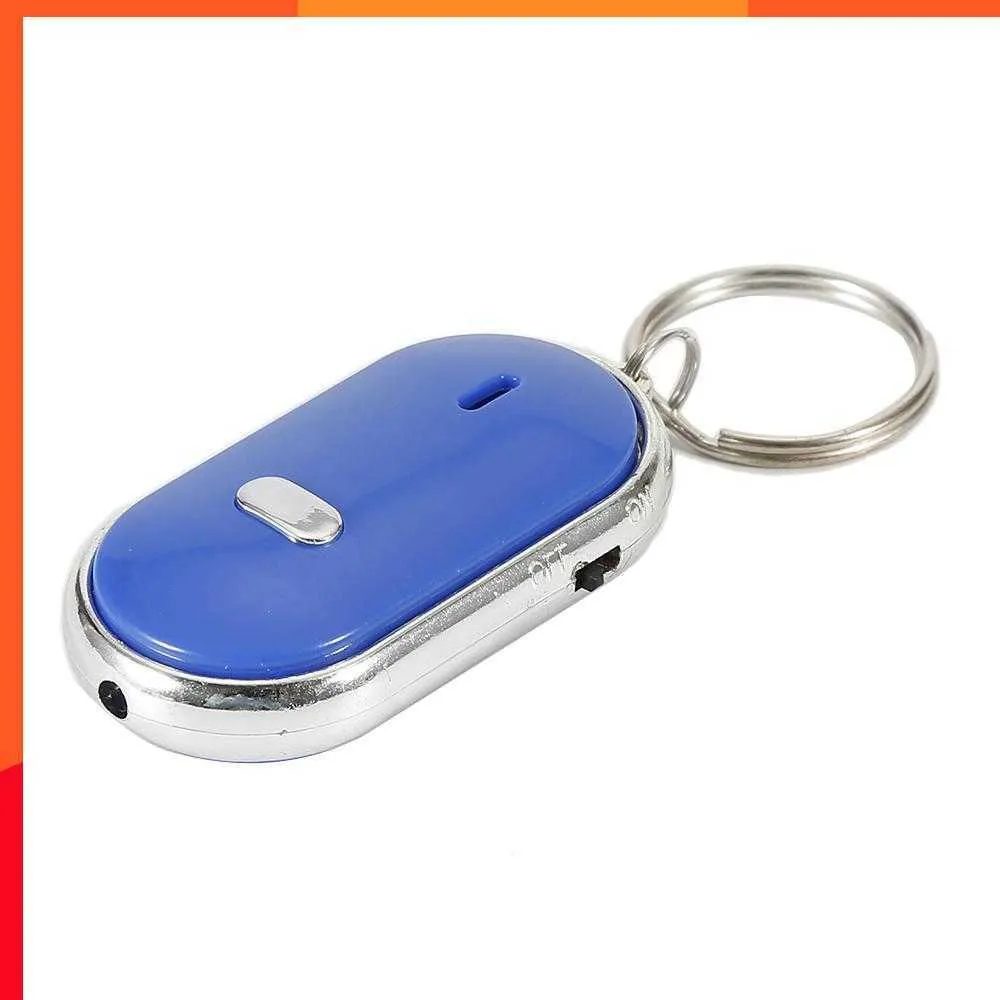 Ny Universal Car LED Anti-Lost Key Finder Hitta Locator Keychain Whistle Pip Sound Control Whistle Finder Auto Interior Supplies