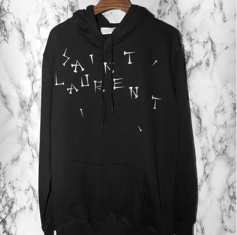 Saint Laurent Designer Raf Simons Hoodie Letter Print