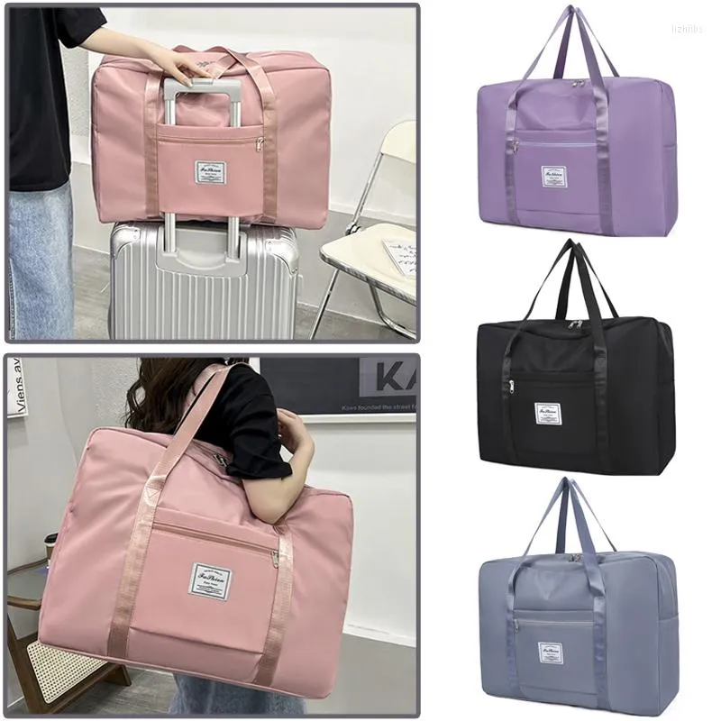 Aufbewahrungstaschen Tragbare Reisetasche Große Kapazität Gepäck Organizer Multifunktionale faltbare Flugzeugreise Tote Handtasche Schulter