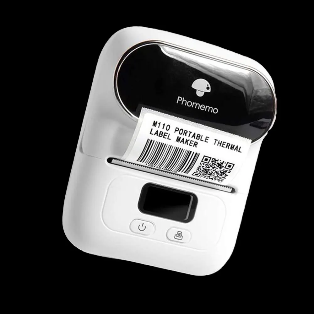 Impresoras Phomemo M110 Etiqueta Maker Portable Mini Palabra de teléfono móvil Impresora de etiqueta para Android IOS con rollo de papel de 40x30 mm
