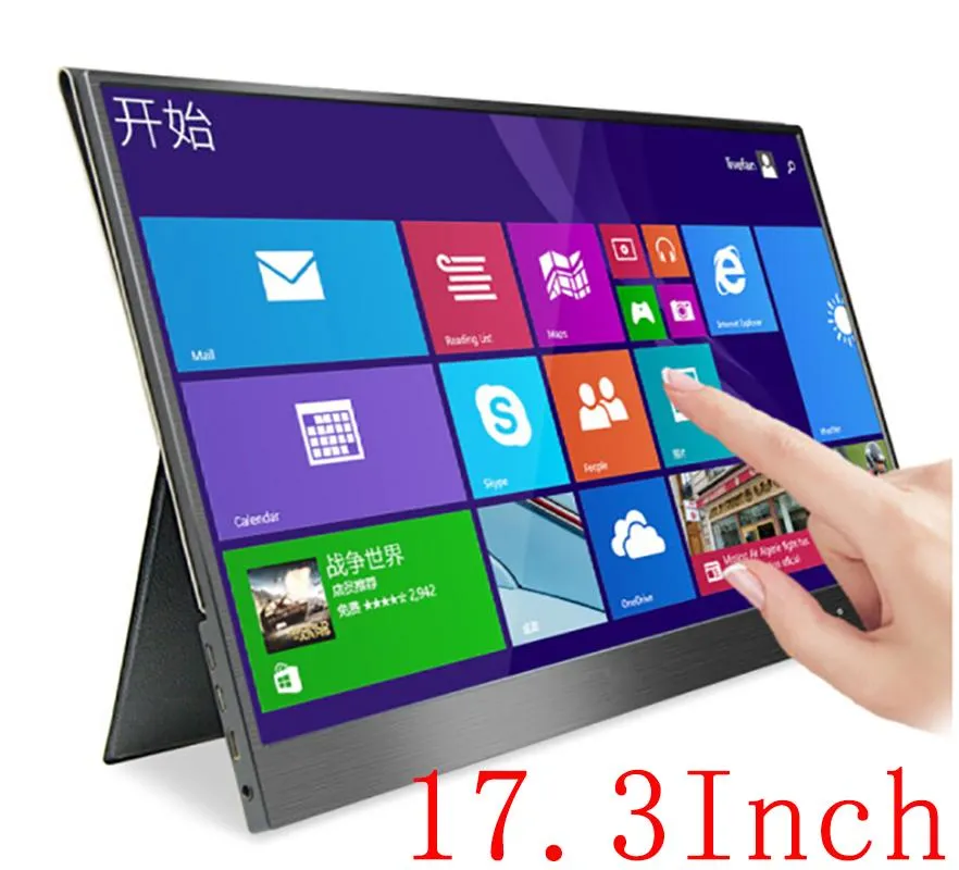 Surnom de 17,3 pouces moniteur portable tactile tactile 1080p FHD TYPEC USB HDMICOMPATIBLE POUR EXPANDE