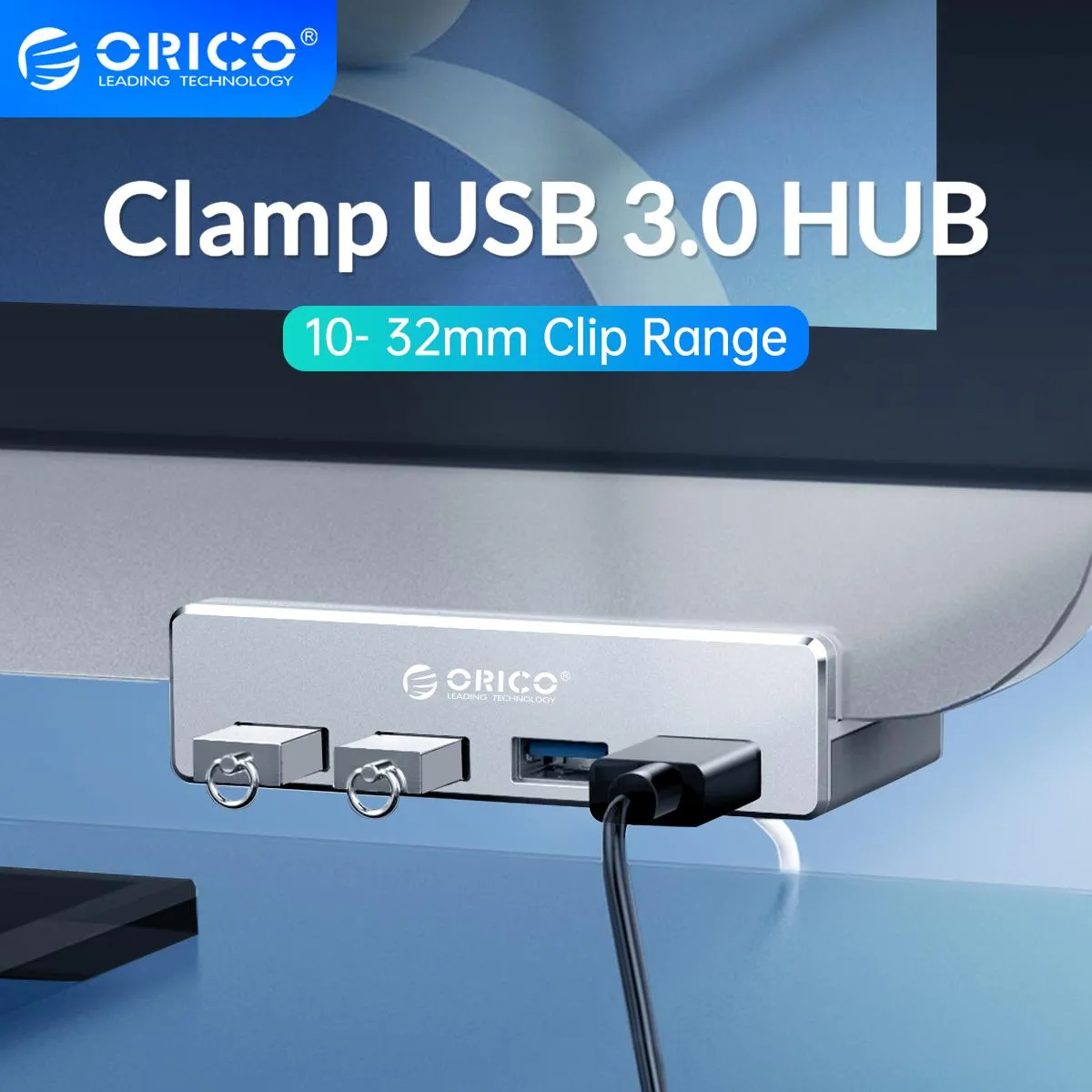 Hubs Orico ClipType USB 3.0 Hub Aluminium EXTERNAL MULTI 4 PORTS ADAPTATEUR USB POUR ACCESSOIRES DE LAPPORT OPRIMATEUR DE BURIS (MH4PU)