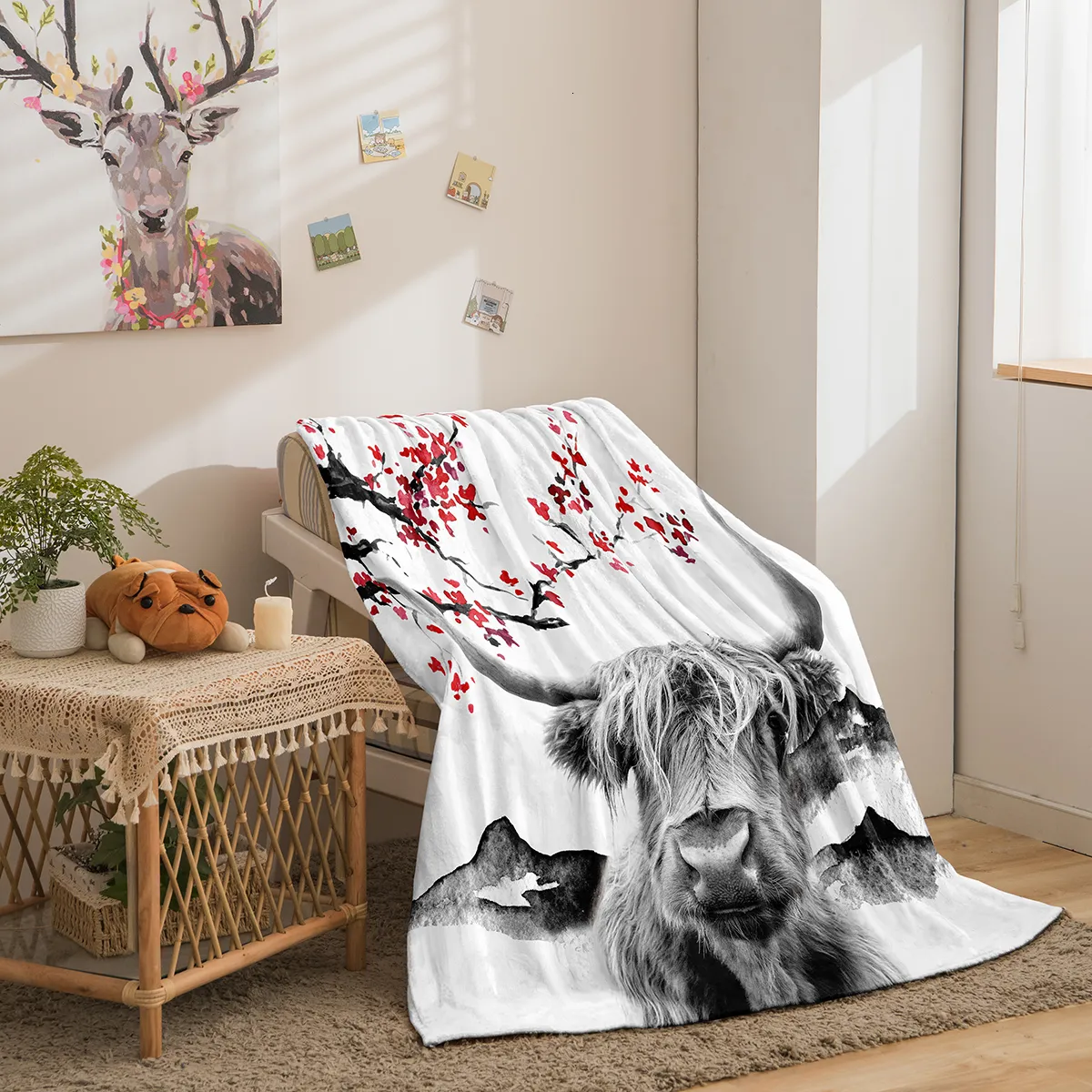 Highland cow blanket hotsell