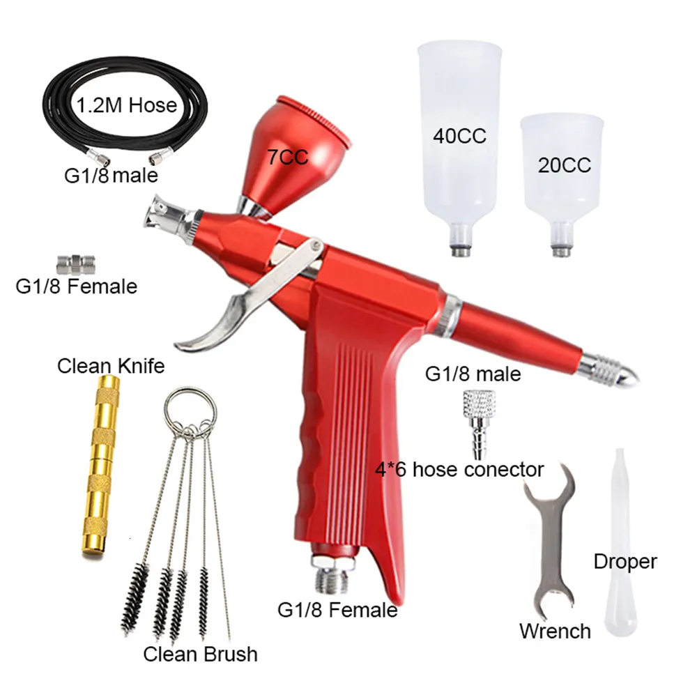 Aérographe Professionnel BD-134K Double Action - Buses 0,2/0,3/0,5 Mm, Gravité, Acier Inox, Pour Modélisme, Maquillage - 2