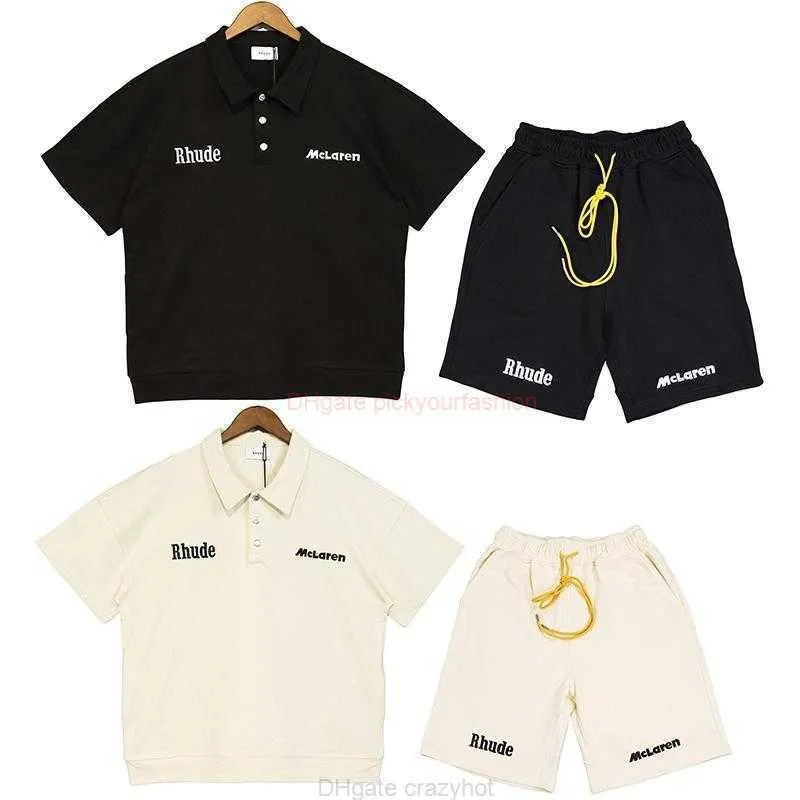 Rhude x Mclaren Co-Branded Summer Tshirt Shorts Two Piece Set
