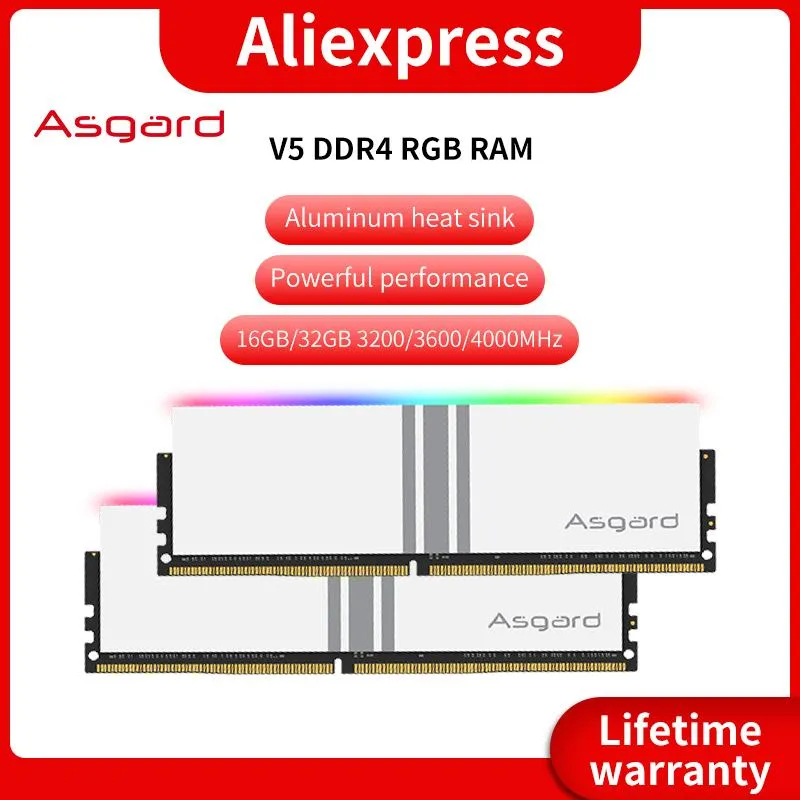 Rams Asgard Valkyrie V5 Series RGB RAM 8GBX2 3200MHz 3600MHz Ram Memoria Computer Desktop DDR4 8G 16G 3200MHz 3600MHz DIMM RGB