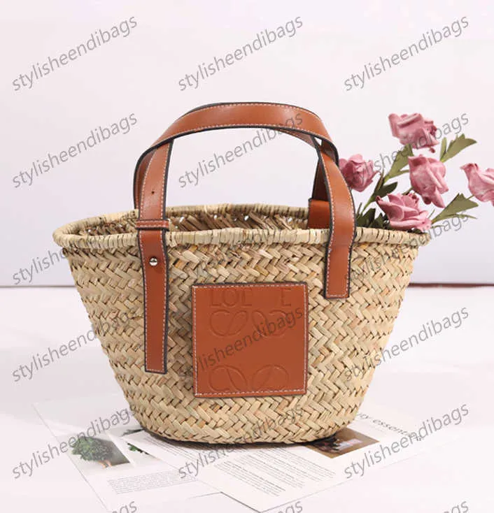 Borsa da spiaggia Casual Rattan Borse di grande capacità Designer Borse da donna intrecciate in vimini Beach Bali Borse di paglia Lady Travel Big Basket Bag Dhgate Stylisheendibags