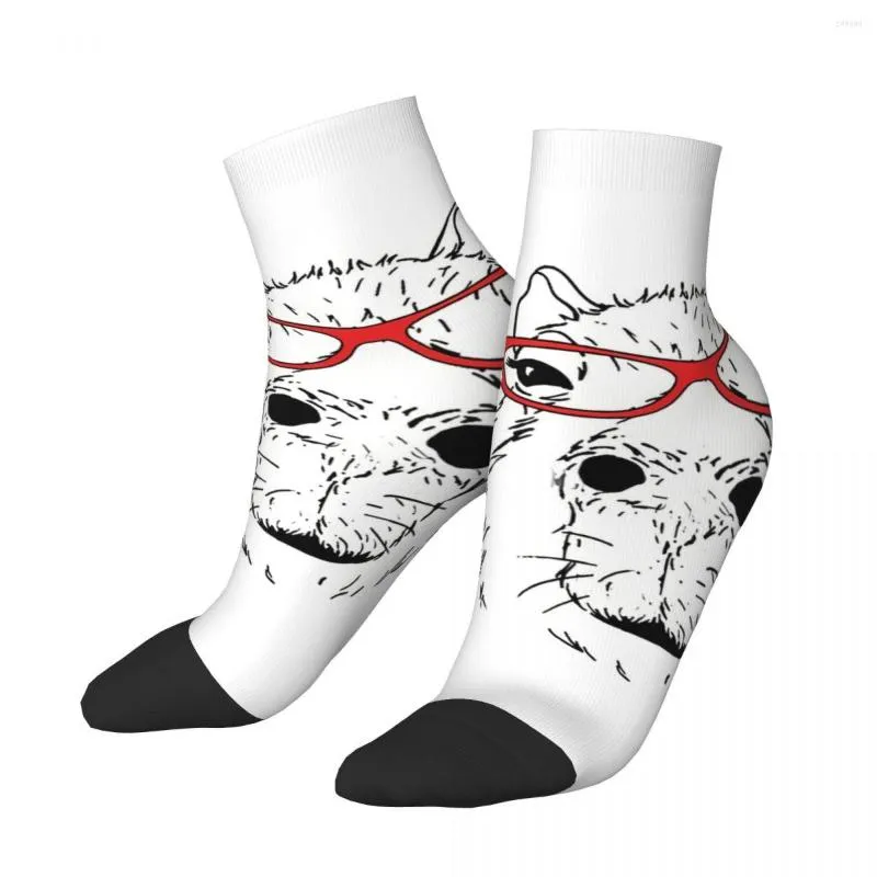 Calzini da uomo Occhiali Caviglia da uomo Capibara Simpatico animale Unisex Novità Modello stampato Happy Low Sock Gift