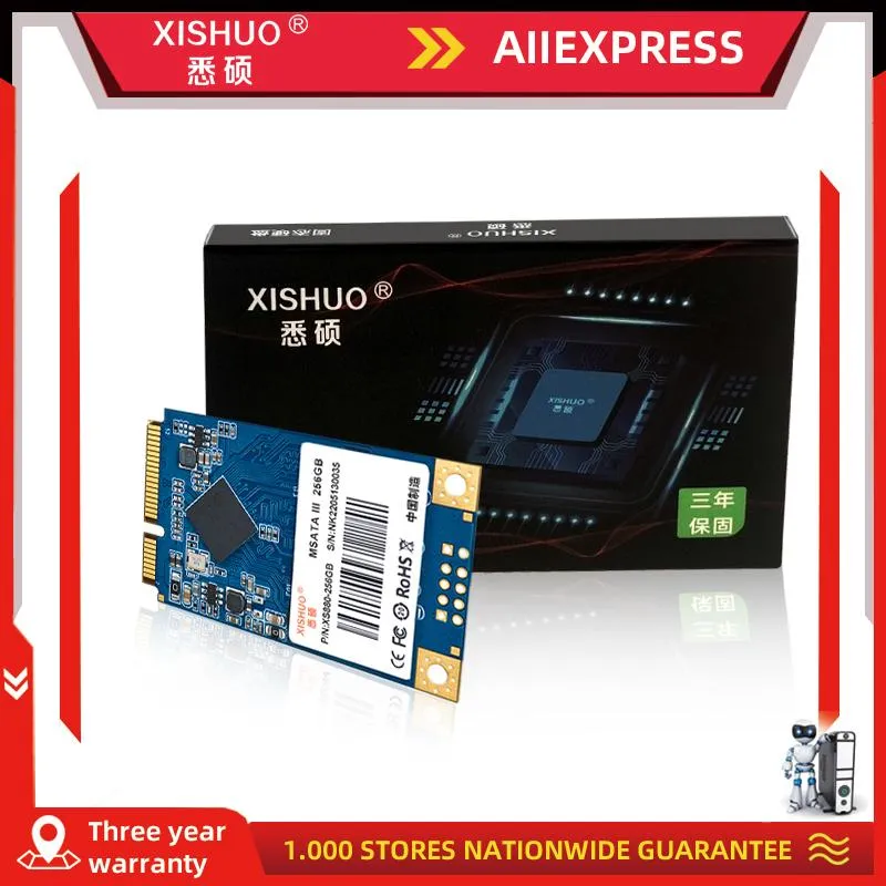 Unidades Xishuo preços por atacado MSATA 128GB 256GB SSD MSATA Interna Solid State Drive para desktop e POS Machine