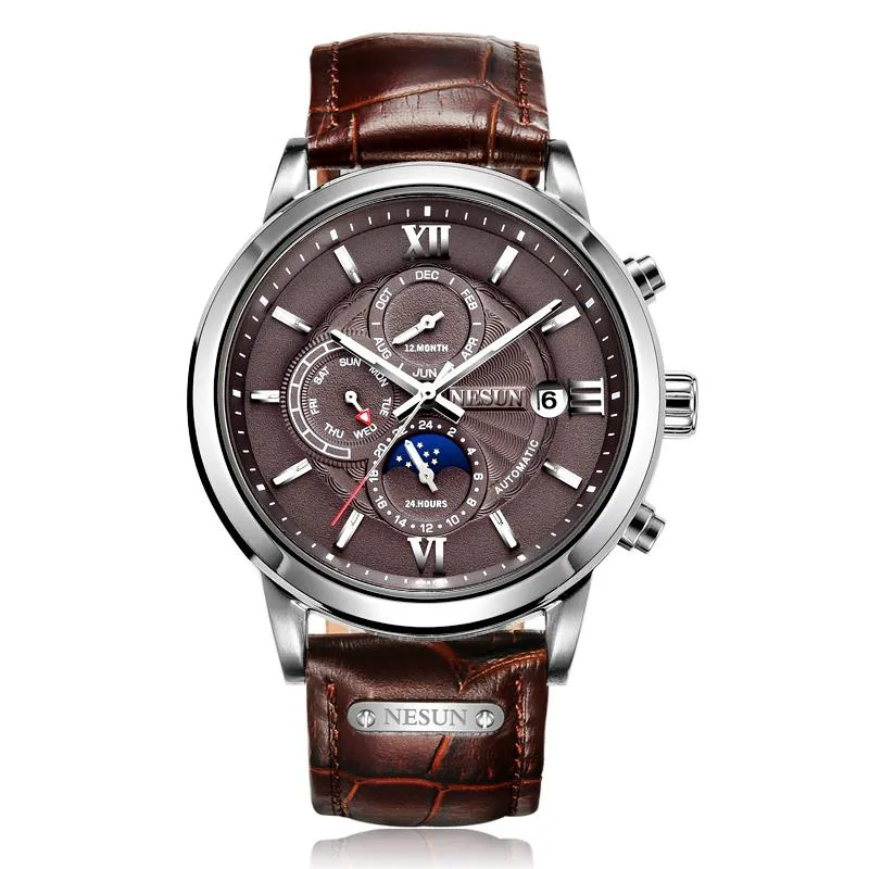 Swiss Nesun Mens Automatic Mechanical Watch With Sapphire Crystal