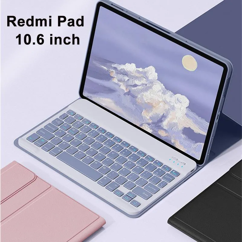 Case For Xiaomi Redmi Pad Magnetic keyboard Tablet Case Mous 2022 10.6 PU Leather TriFolding Stand Flip Stand for Xiaomi 5 Por Cover