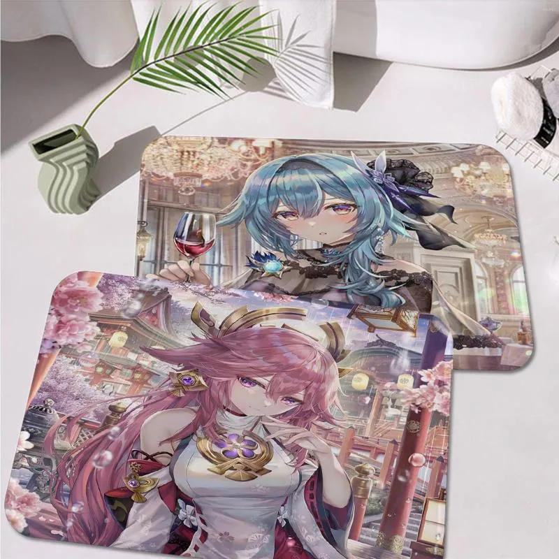 Tapijten GESHIN IMPACT GIRL ROOM MATS WASABBABBAAR NIET-SLIP LIVEN SKUSSTOELS Gebied Mat Keuken El Decor