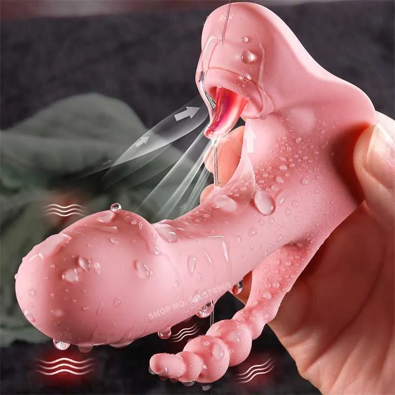 Sex Toy Massager 3 in 1 Sucking Vibrator Panties for Women Vibrating Sucker Anal Vagina Clitoris Stimulator Wearable Oral Suction Erotic Toys