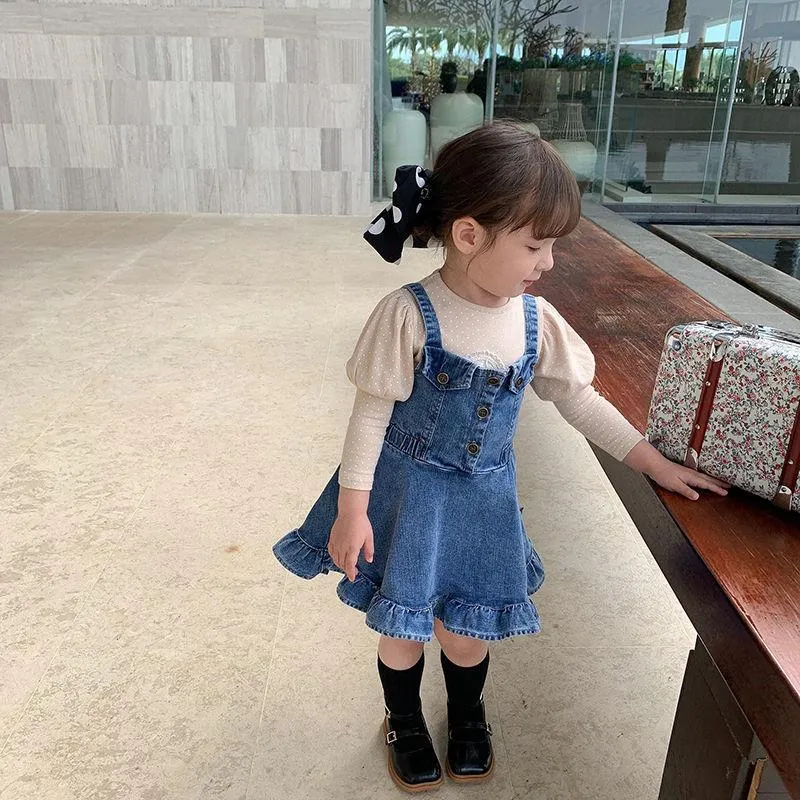 Toddler girl denim skirt overalls hot sale