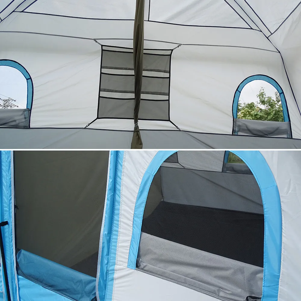 Large tent camping outdoor ozark trail 3 room 10 person waterproof on sale