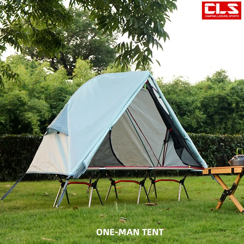 Tents and Shelters Camping Folding Portable Tent Outdoor Off The Ground Tent Single Person Aluminum Alloy Mosquito Net Waterproof UV Resistant tent 230526