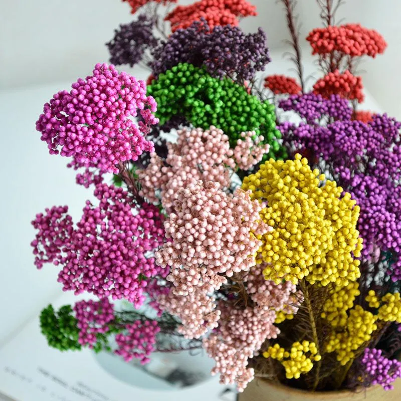 Couronnes de fleurs décoratives 50g grand Bouquet millet préservé naturel pour la décoration de la maison décor de fête de mariage séché