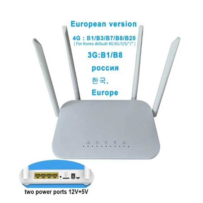 ルーターLC117 4G CPEルーターSIMカードホットスポットCAT4 32ユーザーRJ45 WAN LAN WIRELESS MODEM LTE WIFIルーター