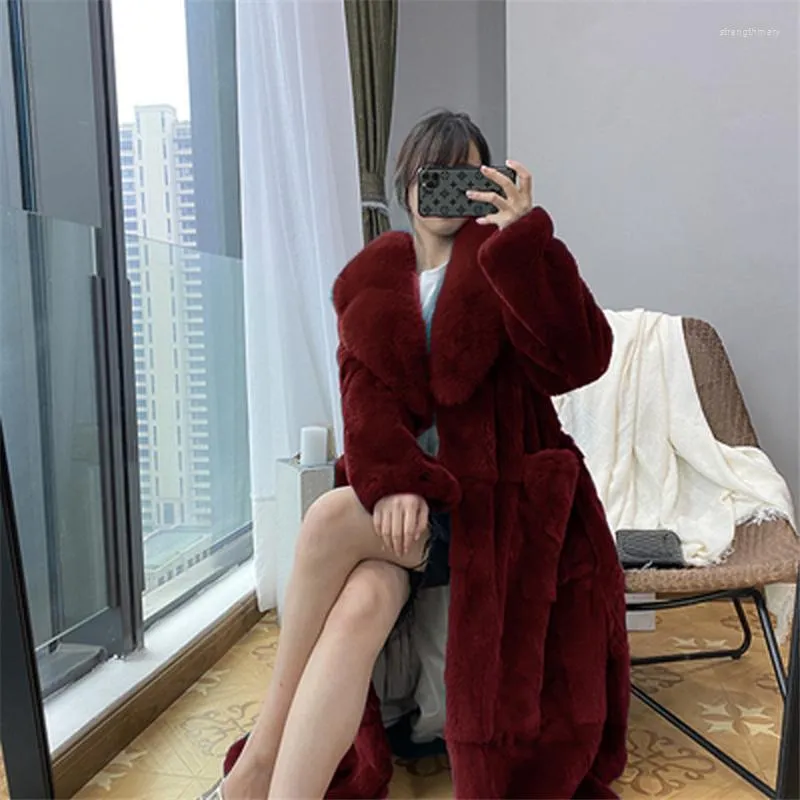 Cappotto invernale da donna in pelliccia da donna 2023 Solid Faux Warm Thick Fashion Loose Plush Long Jacket Fluffy Oversize