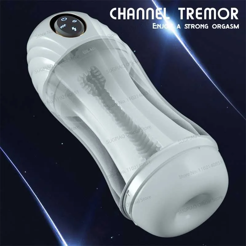 Sex Toy Masseur Réel Automatique Mâle Masturbation Tasse Sucer Silicone Vagin pour Hommes Adulte Fellation Vibrateur Masturbateur Produits Pour Adultes