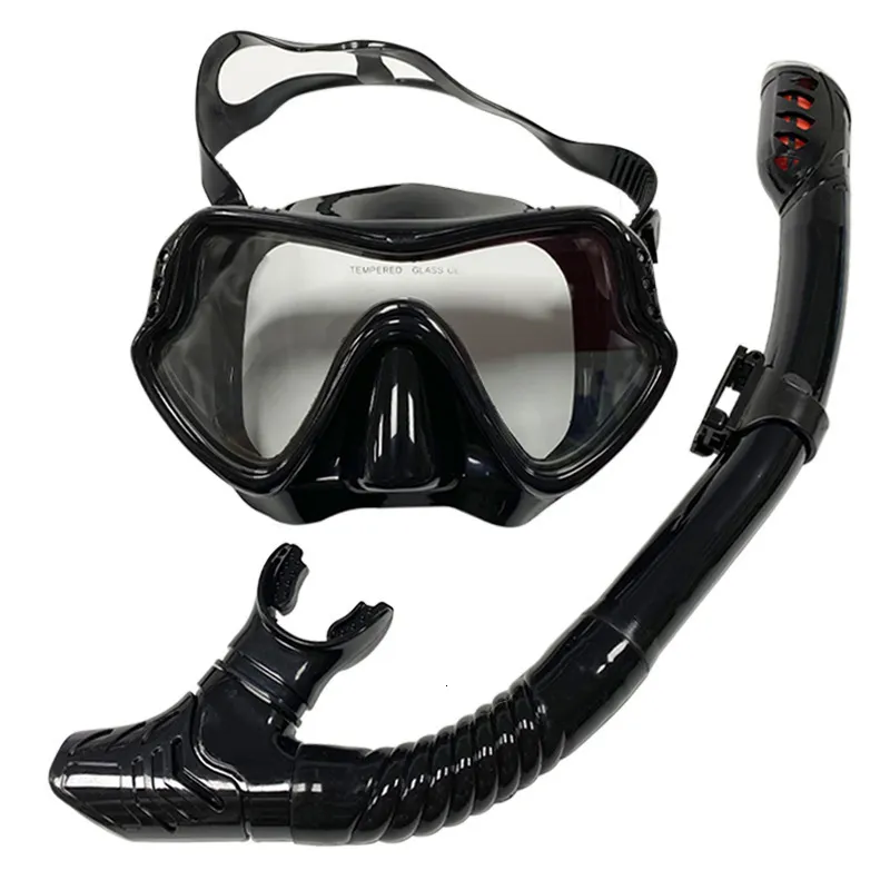 Masques de plongée Professional Snorkel Masque de plongée et tubas Lunettes Lunettes Plongée Natation Easy Breath Tube Set Snorkel Mask 230526