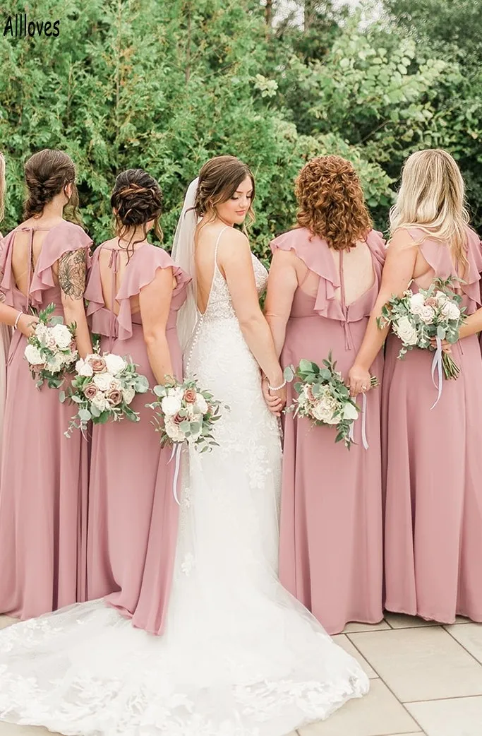blue dress for baby girl Leah Emerald Green Pearl Band Backless Bridesmaids Dress main image 0